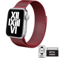 Crong Pasek ze stali nierdzewnej Crong Milano Steel do Apple Watch 38/40 mm czerwony | CRG-40MST-RED  | 5907731986861