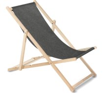 Classic beech lounger GreenBlue GB183M Melange black | GB183M czarny  | 5902211121022