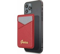 Guess Kieszeń na karty Guess Wallet Card Slot GUWMSSASLRE MagSafe Saffiano czerwony/red | GUE1085RED  | 3666339006815