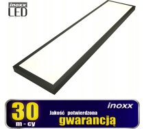 Lampa sufitowa Nvox Panel led sufitowy 120x30 60w lampa slim kaseton 6000k zimny+ ramka natynkowa czarna | nocode-11863493
