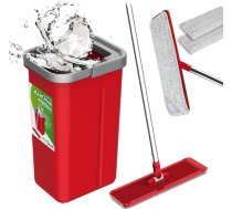 Flat Mop + Bucket + Telescopic Pole + 2 x Microfibre Pad 5.7L Floor Cleaning XXL Set Rotating Head | GB870  | 5902211123798