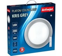 Modern LED dimmable ceiling plafond Activejet LED KRIS Grey wireless control by remote | AJE-KRIS GREY  | 5901443112686 | OSWACJLSU0011