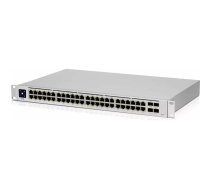 UBIQUITI UniFi slēdzis 48x1GbE 4xSFP USW-48-PO | NUUBQSZ48POE06A  | 810010072146 | USW-48-POE-EU