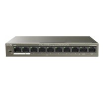 Tenda TEF1110P-8-63W network switch Unmanaged Fast Ethernet (10/100) Power over Ethernet (PoE) Black | TEF1110P-8-63W  | 6932849431704