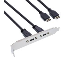 InLine InLine® Slot bracket USB Type-C to USB 3.1 front panel Key-A internal, 0.5m | 33446K  | 4043718305599