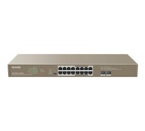 Tenda TEG1118P-16-250W network switch Unmanaged Gigabit Ethernet (10/100/1000) Power over Ethernet (PoE) 1U Brown | TEF1118P-16-250W  | 6932849431865