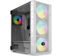 SAVIO Raptor White X1 ARGB Glass/Mesh White Computer Case | RAPTOR WHITE X1  | 5901986048039 | OBUSAVOBU0005