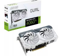 GeForce RTX 4060 Ti DUAL OC WHITE, grafiskā karte | DUAL-RTX4060TI-O8G-WHITE  | 4711387228722