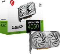 GeForce RTX 4060 VENTUS 2X OC WHITE, grafiskā karte | RTX4060VEN2XWHITE8GOC  | 4711377129480