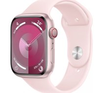 Watch Series 9 GPS + Cellular 45mm Pink Aluminium Case with Light Pink Sport Band - M/L | MRML3QP/A  | 0195949024993