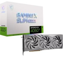 GeForce RTX 4060 Ti GAMING X SLIM 16G WHITE, grafiskā karte | KGMSIN406377T01  | 4711377121996 | RTX 4060 Ti GAMING X SLIM WHITE