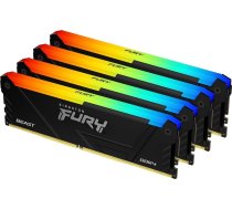 Kingston Pamięć DDR4 Fury Beast RGB 64GB(4*16GB)/3600 CL18 | SAKIN4G6436BR41  | 740617337402 | KF436C18BB2AK4/64