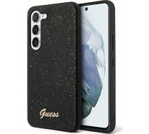 Guess Guess Glitter Flakes Metal Logo Case - Etui Samsung Galaxy S23 (czarny) | GUHCS23SHGGSHK  | 3666339114756