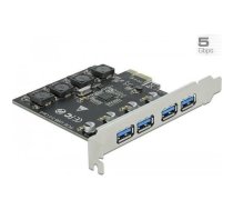 DeLOCK PCIe x1 zu 4x ext. USB Typ-A USB 3.2 Gen 1, USB-Controller | 1726364  | 4043619905096 | 90509