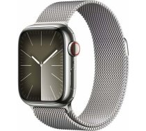 Apple Watch Series 9 silver stainless steel 41mm 4G silver milanese loop DE | 0195949023033  | 0195949023033