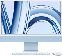 Komputer Apple Apple iMac 24” 4.5K Retina, Apple M3 8C CPU, 8C GPU/8GB/256GB SSD/Blue/SWE Apple | MQRC3KS/A  | 194253777571