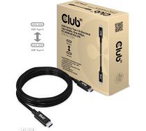 Club 3D Club3D Kabel USB4 Gen3x2 Type-C Oboustranný kabel 8K60Hz, Data 40 Gbps, PD 240W(48V/5A) EPR M/M 2m | CAC-1578  | 8719214472573