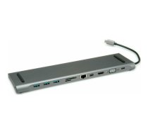 Stacja dokująca Roline Wieloportowa stacja dokująca ROLINE USB 3.2 Gen 2 typu C, 4K HDMI/Mini DP, VGA, USB, Kaartlezer, PD, LAN, Audio | 12.02.1117  | 7630049611450