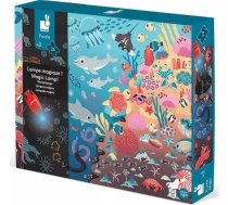 Janod Świecące puzzle z mini-lampką UV Ocean 24 elementy 3+, Janod  jeden rozmiar | J02654  | 3700217326548