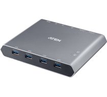 Aten 2 portu 4K DP USB-C KVM dokstacijas slēdzis ar barošanu | US3311  | 4710469342806