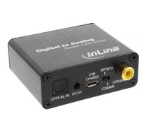 AV InLine Toslink — RCA (Cinch) adapteris, melns (65002K) | 65002K  | 4043718208876