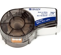 Brady melns uz balta 6,4 m x 19,05 mm | M21-750-595-WT  | 662820966517