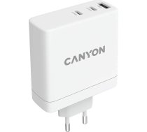 Canyon CANYON H-140-01 lādētājs, Sienas lādētājs ar 1USB-A, 2 USB-C. Ieeja: 100-240V ~ 50/60Hz, 2.0A Maks. USB-A izeja: 5 V / 9 V / 12 V / 20 V / 28 V Maksimālā izejas strāva: 5,0 A maks. | CND-CHA140W01  | 5291485009069