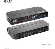 Club 3D Club3D skaņa — slēdzis, HDMI KVM slēdzis — dual HDMI 4K 60 Hz | CSV-1382  | 8719214472245