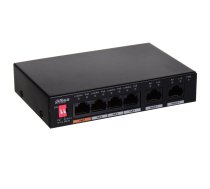 Dahua Technology PFS3006-4ET-60 network switch Unmanaged Fast Ethernet (10/100) Power over Ethernet (PoE) Black | DH-PFS3006-4ET-60-V2  | 6923172500717
