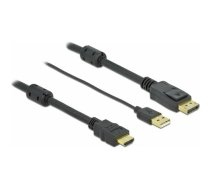 Delock Cable HDMI(M)-Displayport (M)4K 10M USB A(M) black 85968 | 85968  | 4043619859689