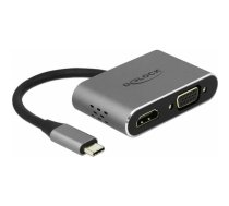 DeLOCK USB 3.2 Gen 1 adapteris, USB-C vīriņš > USB-A + USB-C + HDMI + VGA | 1677724  | 4043619640744 | 64074