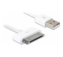 Delock USB kabelis USB-A — Apple 30 kontaktu 1,8 m balts (83169) | 83169  | 4043619831692