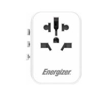Energizer Energizer Ultimate lādētājs — ES / ASV / AU / AK ceļojumu adapteris + 2x USB-A un USB-C MFi sertificēts (balts) | TA633M  | 3492548230884