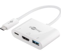 goobay USB 3.2 Gen 1 vairāku portu centrmezgls, USB-C spraudnis > USB-A + USB-C + HDMI ligzda, USB centrmezgls | 1649874  | 4040849621048 | 62104