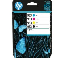 HP HP 953 CMYK oriģinālās tintes kasetnes 4 iepakojumi | 6ZC69AE  | 195122352196