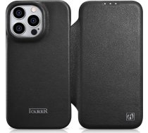 iCarer iCarer CE Premium Leather Folio Case iPhone 14 Pro ādas futrālis ar Magnetic MagSafe Flip Black (WMI14220714-BK) | ICR403  | 6975092685678