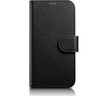 iCarer iCarer Wallet Case 2in1 iPhone 14 Plus futrālis, ādas atlokamais vāciņš, melns pret RFID (WMI14220727-BK) | ICR465  | 6975092686293