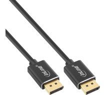InLine InLine® DisplayPort 1.4 kabelis, plāns, 8K4K, melns, zelts, 3 m | 17203S  | 4043718292523