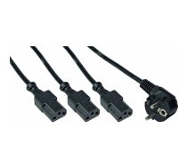 InLine strāvas kabelis InLine Clover barošanas kabelis klēpjdatoram Y-Power 1x F tipa spraudnis IEC spraudnim 3x melns 5m | 16657I  | 4043718265749