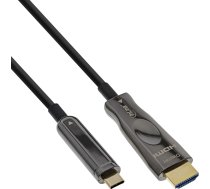 InLine® USB displeja AOC kabelis, C tipa USB vīrs un HDMI vīrs (DP Alt režīms), 20 m | 64220A  | 4043718304011