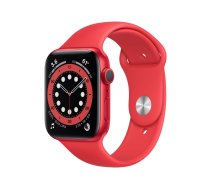 Išmanusis laikrodis APPLE Watch 6 GPS, 44mm Red Aluminium Case with Red Sport Band | M00M3UL/A  | 1901998844586