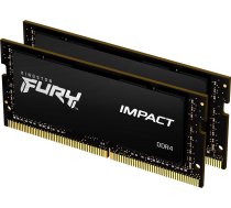 Kingston Fury Impact klēpjdatora atmiņa, SODIMM, DDR4, 16 GB, 2666 MHz, CL15 (KF426S15IBK2/16) | KF426S15IBK2/16  | 0740617318586