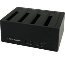 LC-Power 2,5 collu/3,5 collu SATA dokstacija — USB 3.2 Gen1/eSATA (LC-DOCK-U3-4B) | LC-DOCK-U3-4B  | 4260070126635