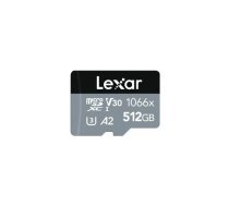 Lexar Professional 1066x MicroSDXC 512 GB 10. klases UHS-I/U3 A2 V30 karte (LMS1066512G-BNANG) | LMS1066512G-BNANG  | 843367121939
