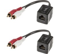 Lindy AV signāla pārraides sistēma RCA (Cinch) x2 - RJ-45 0.1m melns (70460) | 70460  | 4002888704601