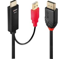 Lindy DisplayPort — HDMI + USB-A kabelis 1 m melns (41425) | 41425  | 4002888414258
