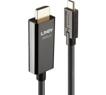 Lindy USB-C — HDMI kabelis 5 m, melns (43315) | 43315  | 4002888433150