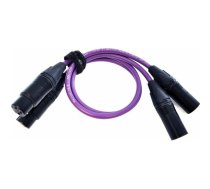 Melodika XLR x2 - XLR x2 kabelis 1m violets | 05907609000163  | 05907609000163