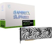 MSI GeForce RTX 4070 SUPER Gaming X Slim White 12GB GDDR6X grafiskā karte | KGMSIN407477S01  | 4711377171625 | RTX 4070 SUPER 12G GAMING X SLIM WHITE