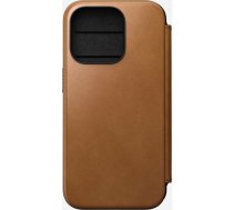 Nomad Nomad Modern Leather Folio, angļu iedegums — iPhone 15 Pro | NM01629085  | 856500016290